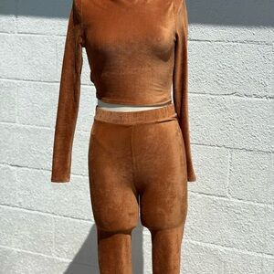 Rust Velvet Two-Piece Set